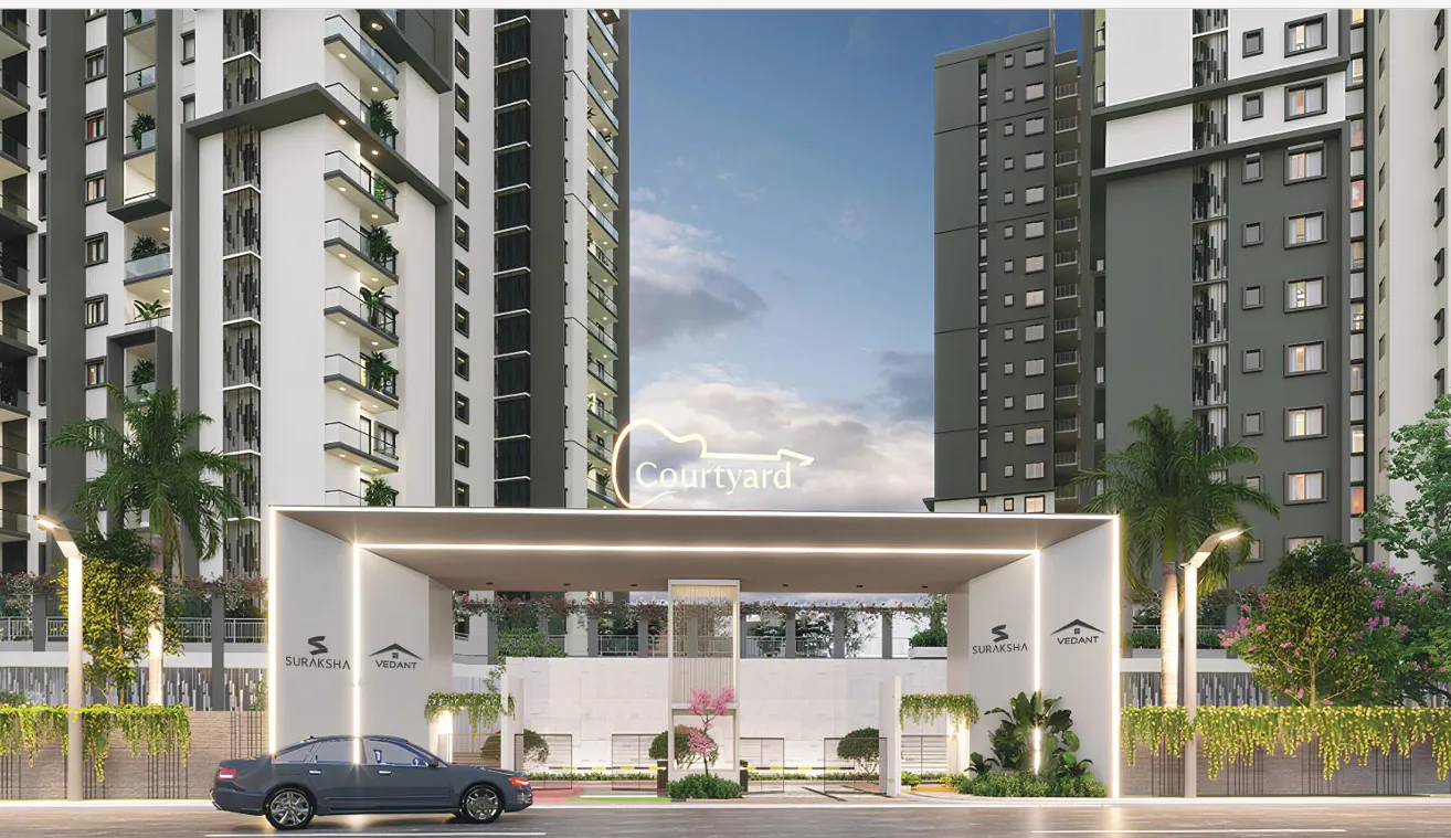 Courtyard by Vedant Suraksha Entrance View